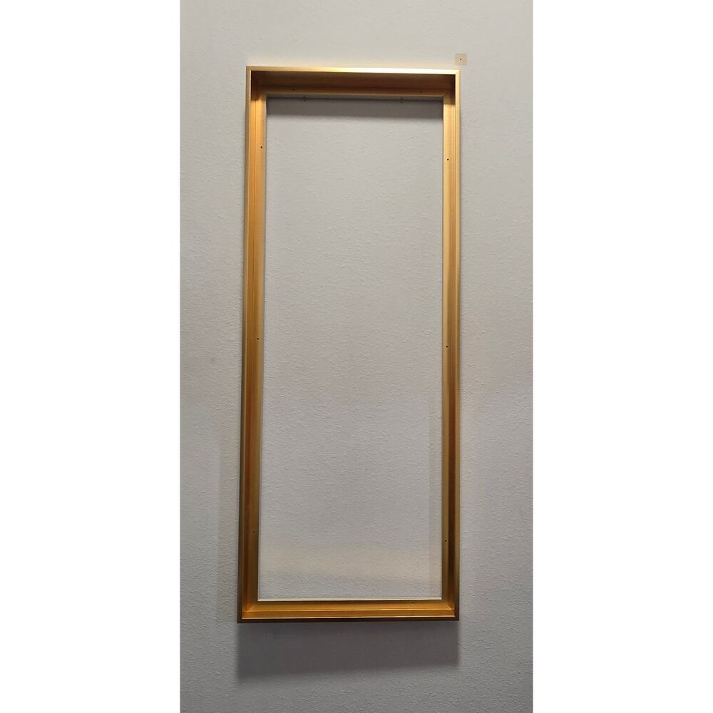 Pixy Gold Floating Canvas Frame 16.5" x 46.5" Shadow Box Gallery Wall Frame